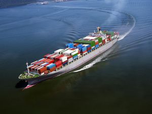 Container Ship Aerial Photo
