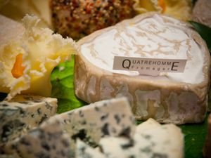 Cheeses at Fromagerie Quatrehomme in Paris are all hand-selected and aged/refined onsite.