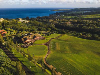 Aerial view of The Plantation Course at Kapalua Bay
