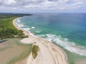 Aerial view of beach in Costa Rica