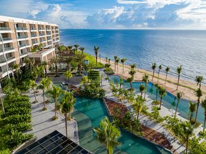 Exterior shot of pool at Waldorf Astoria Cancun