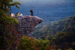 Campers on top of Hawksbill Crag near the Buffalo National River