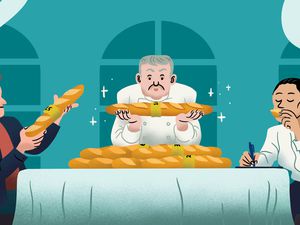 Illustration of a baguette competition 