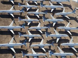 Commercial Airlines Park Dormant Planes At Pinal Airpark Outside Of Tucson, Arizona