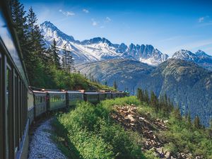 A train going through Alaska