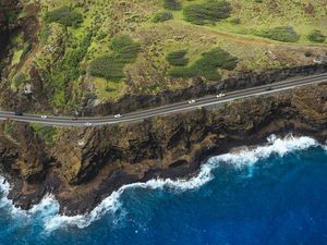 Kalanianaole Highway on Oahu, Hawaii