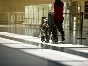 Wheelchair assistance at an airport
