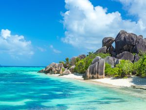 Anse Source d'Argent - beach on island in Seychelles