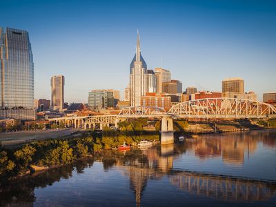 Early morning over Nashville, Tennessee, USA