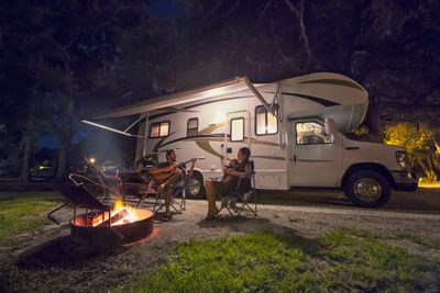 RV Camping at Night