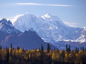 View of Mount Hunter, Denali National Park and Preserve, Alaska