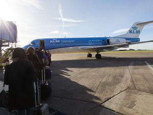 Boarding a KLM City Hopper