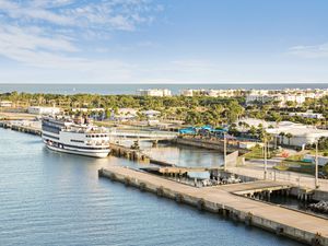 High angle view of Port Canaveral harbor