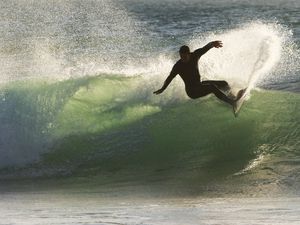 A man surfing in Portugal