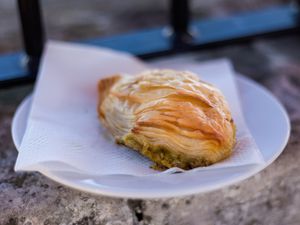 Maltese appetizer pastizzi with peas