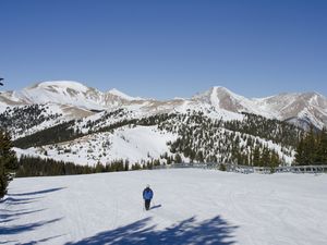 A skier at Monarch Mountain in Colorado