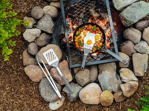 Oxo Outdoor items over a campfire
