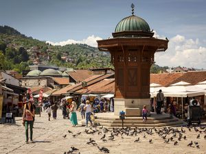 Pigeon Square in Sarajevo, Bosnia