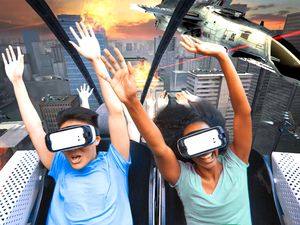 Six Flags virtual reality roller coaster