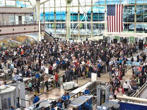 TSA security lines at Denver International Airport