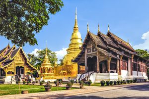 Golden temple at Wat Phra Singh Temple complex, Chiangmai, Thailand